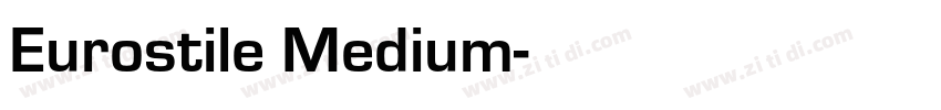 Eurostile Medium字体转换